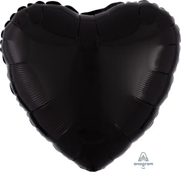 Black Heart 45cm Foil Balloon