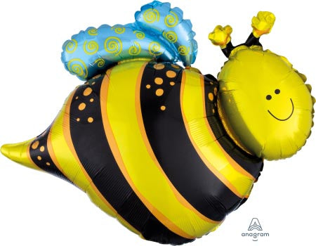 Happy Bee Supershape Foil Balloon