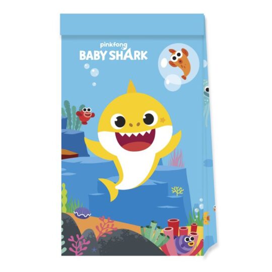 Baby Shark Paper Party Bags Pack of 4