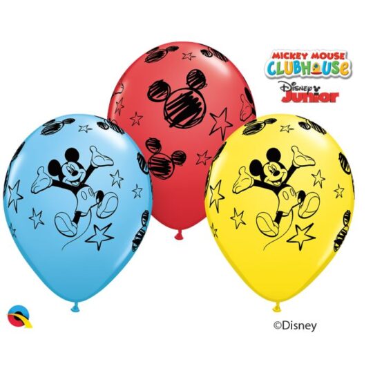 Mickey Mouse Assorted Latex Balloons Pack of 25