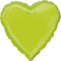 Kiwi Green Heart 45cm Foil Balloon