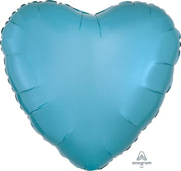 Caribbean Blue Heart 45cm Foil Balloon