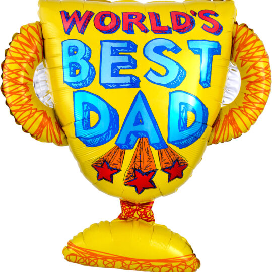 Best Dad Trophy Supershape Foil Balloon