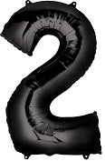 Black Foil Balloon Number 2