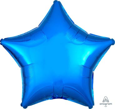 Metallic Blue Star 45cm Foil Balloon