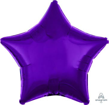 Metallic Purple Star 45cm Foil Balloon