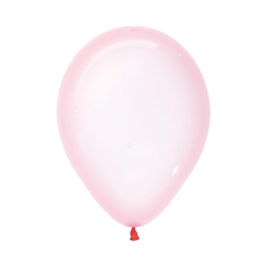 Crystal Clear Pastel Pink 12.5cm Latex Balloons Pack of 100