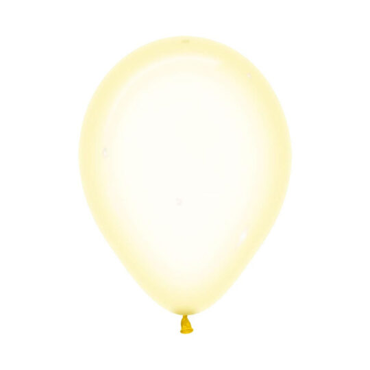 Crystal Clear Pastel Yellow 12.5cm Latex Balloons Pack of 100