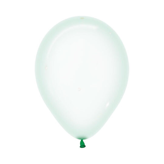 Crystal Clear Pastel Green 12.5cm Latex Balloons Pack of 100