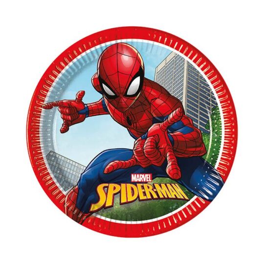 Spiderman Paper Plates Pack of 8