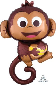 Happy Monkey Supershape Foil Balloon