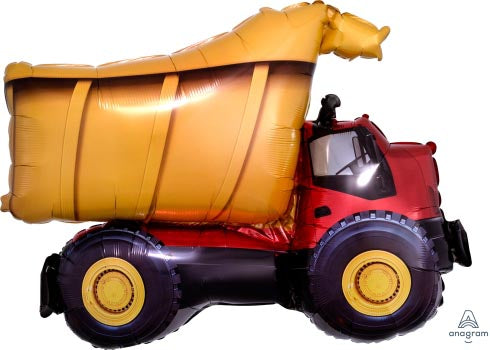 Dump Truck Supershape Foil Balloon