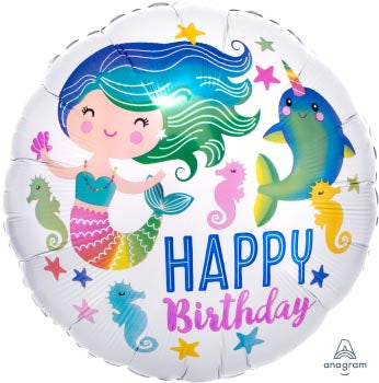 Colourful Mermaid 45cm Foil Balloon