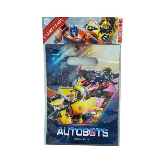 Transformer Plastic Party Bags Pack of 6