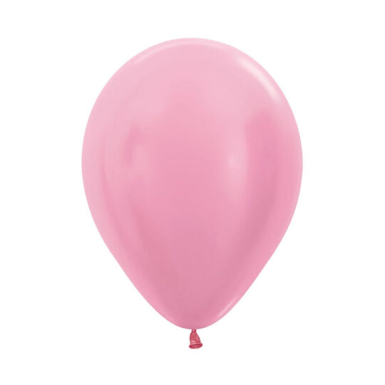 Satin Pearl Pink 12.5cm Latex Balloons Pack of 100