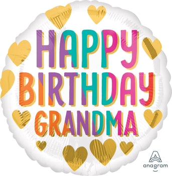 Happy Birthday Grandma 45cm Foil Balloon