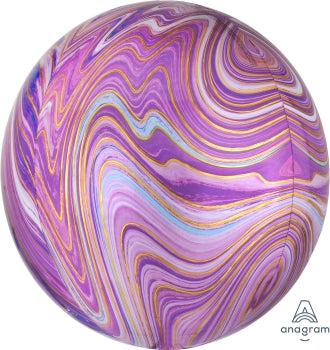 Purple Marble Orb Foil Balloon