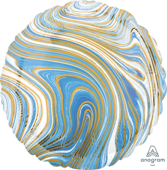 Marblez Blue 45cm Foil Balloon