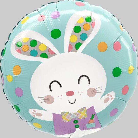 Spotted Bunny 45cm Foil Balloon