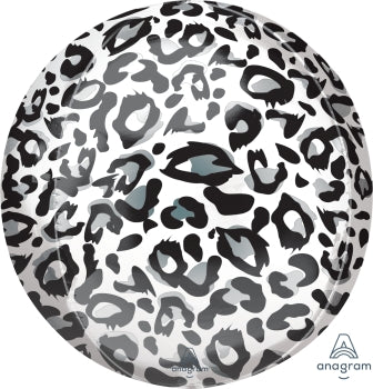 Snow Leopard Orb Foil Balloon