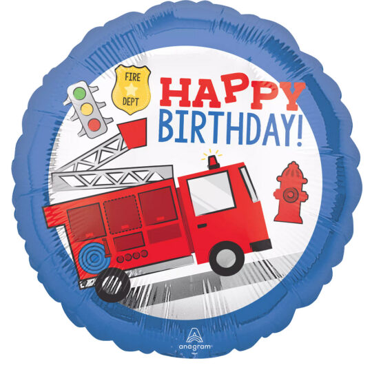 First Responder Happy Bday 45cm Foil Balloon