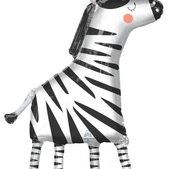 Get Wild Zebra Supershape Foil Balloon