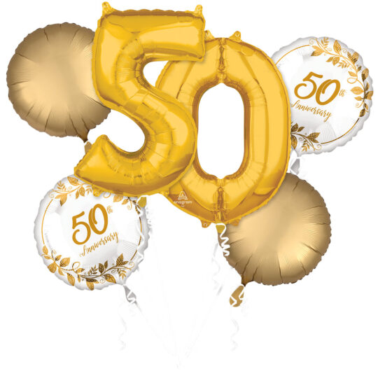 Happy 50th Anniversary Foil Balloon Set