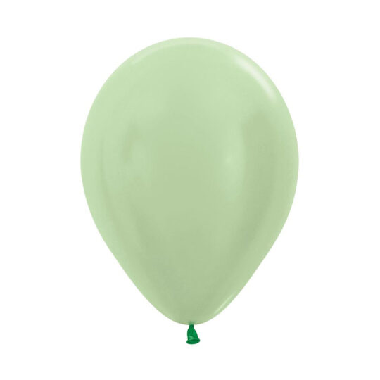 Satin Pearl Green Latex Balloons Pack of 100