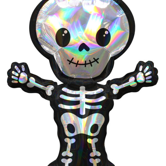 Iridescent Skeleton Supershape Foil Balloon