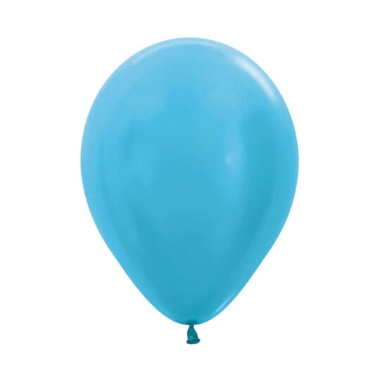 Satin Pearl Caribbean Blue Latex Balloons Pack of 100