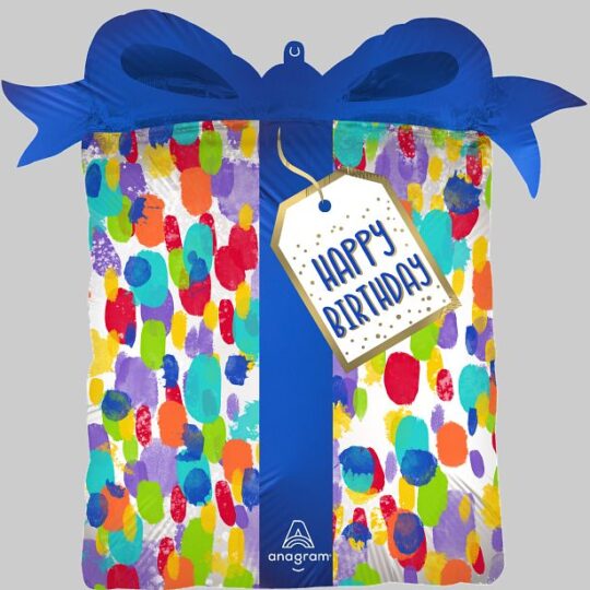 Painterly Dots Birthday Supershape Foil Balloon