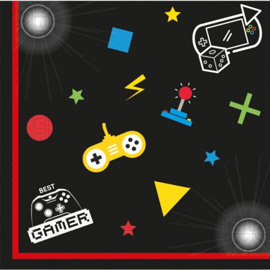 Gaming Party Paper Napkins Pack of 20