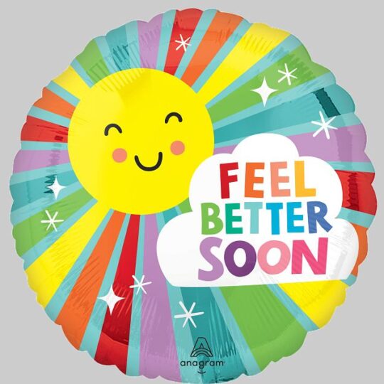 Feel Better Soon Sun 45cm Foil Balloon