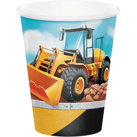 Big Dig Construction Cups Pack of 8