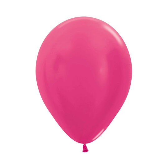 Metallic Pearl Hot Pink Latex Balloons Pack of 10