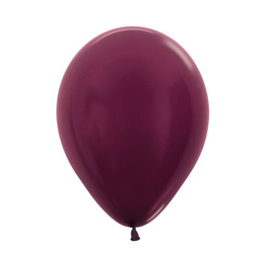 Metallic Pearl Burgundy 12.5cm Latex Balloons Pack of 100