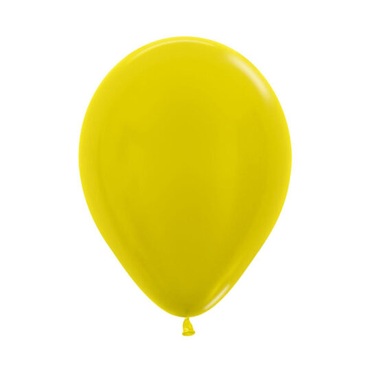 Metallic Pearl Yellow Latex Balloons Pack of 10