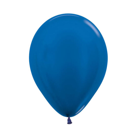 Metallic Pearl Blue Latex Balloons Pack of 10