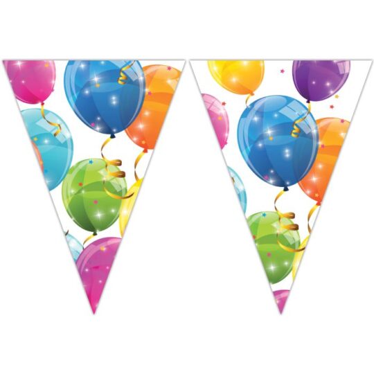 Sparkling Balloon Plastic Flag Banner