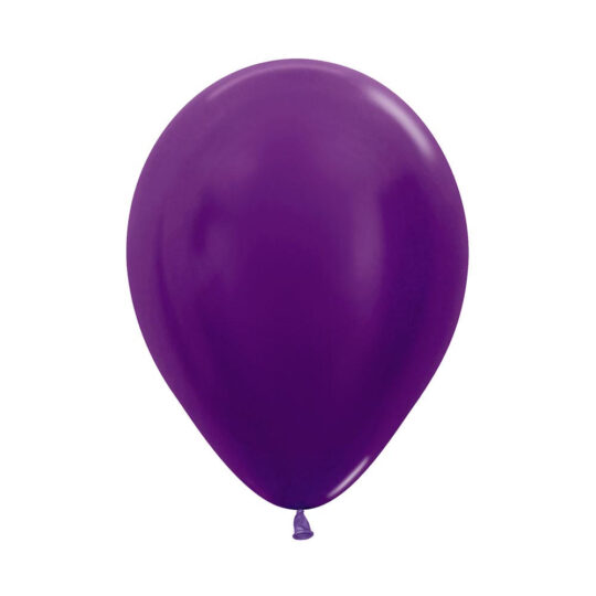 Metallic Pearl Violet Latex Balloons Pack of 100