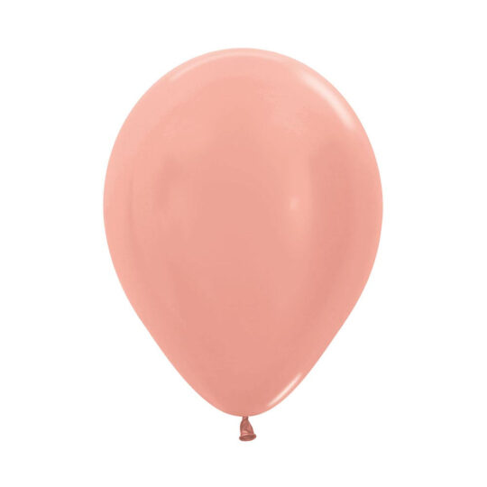 Metallic Pearl Rose Gold Latex Balloons Pack of 100