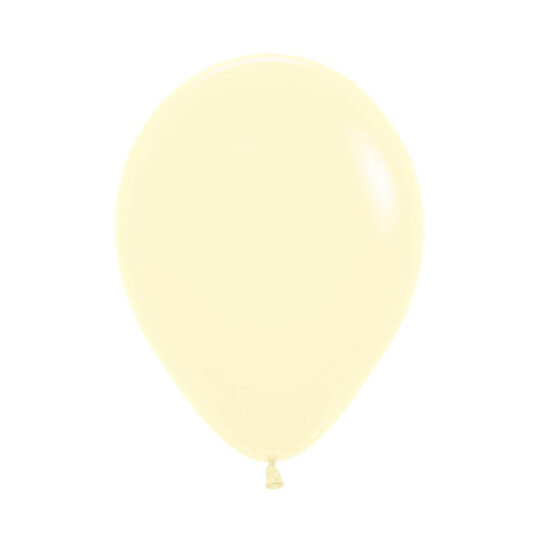 Pastel Matte Yellow 12.5cm Latex Balloons Pack of 100