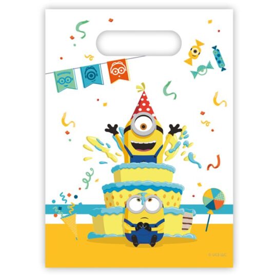 Minions Plastic Party Bag Pack of 6