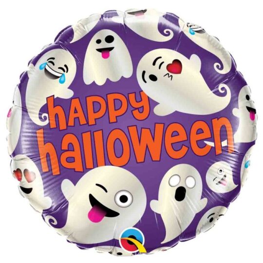 Halloween Emoji Ghost 45cm Foil Balloon