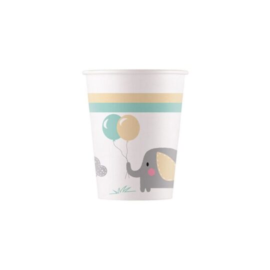 Elephant Baby Paper Cups Pack of 8