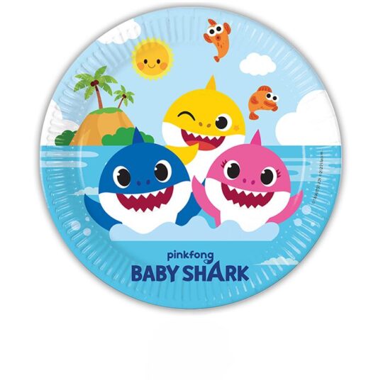 Baby Shark Paper Plates Pack of 8