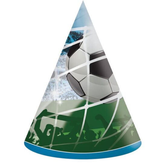 Soccer Paper Party Hats Pack of 6