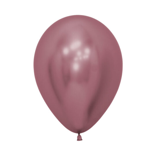 Chrome Reflex Pink Latex Balloons Pack of 25