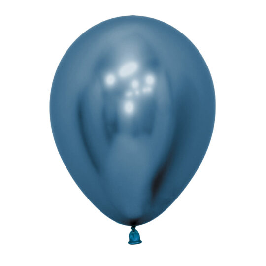 Chrome Reflex Blue Latex Balloons 12.5cm Pack of 20