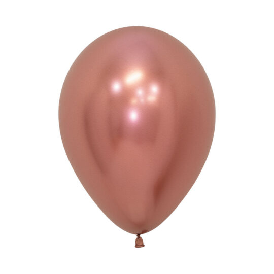 Chrome Reflex Rose Gold Latex Balloons 12.5cm Pack of 20